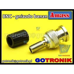 Adapter wtyk BNC - gniazdo banan 4mm