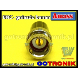 Adapter wtyk BNC - gniazdo banan 4mm