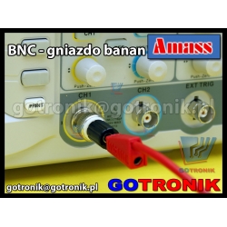 Adapter wtyk BNC - gniazdo banan 4mm