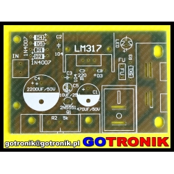 Zasilacz regulowany LM317 - kompletny zestaw