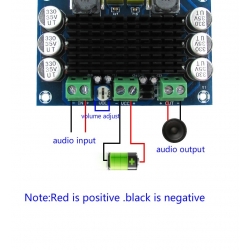 TPA3116D2 wzmacniacz mocy audio 100W 12V-26V monoblock