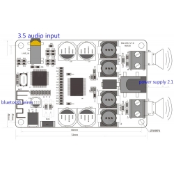 TDA7492P wzmacniacz audio 2 x 25W + moduł Bluetooth