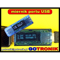 Miernik napięcia, prądu, temperatury z portu USB