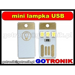 Mini lampka LED USB biała