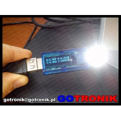 Mini lampka LED USB czarna
