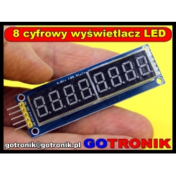 8 cyfrowy wyświetlacz LED