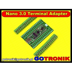 Atmega328P Nano 3.0 CH340 USB + terminal adapter (do przylutowania)