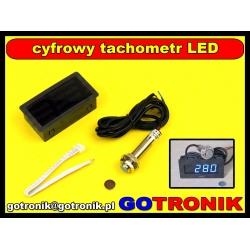 Tachometr cyfrowy LED - licznik obrotów