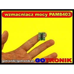 PAM8403 wzmacniacz audio 2 x 3W