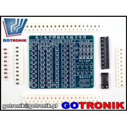 Zestaw do nauki lutowania elementów SMD płytka drukowana PCB jednostronna
