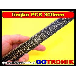 Linijka 30cm PCB czarna