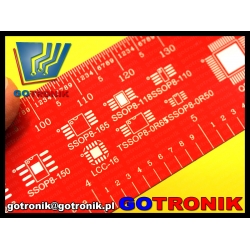 Linijka 30cm PCB czerwona