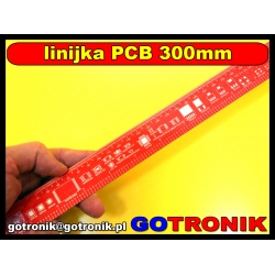 Linijka 30cm PCB czerwona