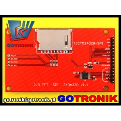 Wyświetlacz LCD TFT 2,8cala 240x320 sterownik ILI9341 dotykowy