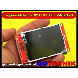 Wyświetlacz LCD TFT 2,8cala 240x320 sterownik ILI9341