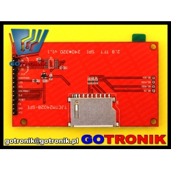 Wyświetlacz LCD TFT 2,8cala 240x320 sterownik ILI9341