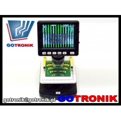Mikroskop cyfrowy 500x + LCD + 8 Led