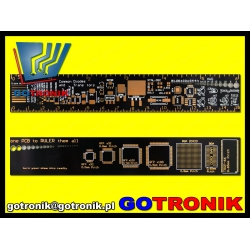 Linijka 15cm PCB czarna