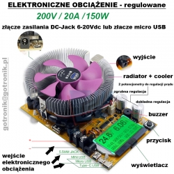 Elektroniczne obciążenie 200V 20A 150W