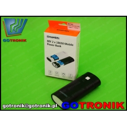 Obudowa powerbank 2 x 18650 czarna