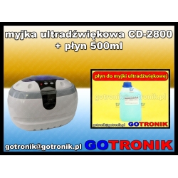 Myjka ultradźwiękowa CD-2800 600ml + płyn 500ml