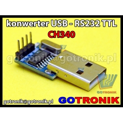 Konwerter USB - RS232 TTL układ CH340