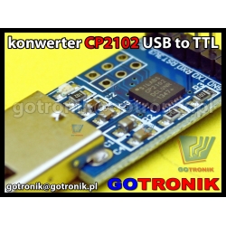 Konwerter USB - RS232 TTL 3,3V układ CP2102 Silabs