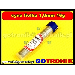 Cyna 1,00mm/16g Sn60Pb40 CYNEL fiolka LC60