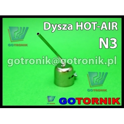 Zapasowa dysza N3 do stacji HOT-AIR fi 3,0mm kątowa 45°