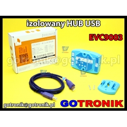 EVC9003 - 3 portowy hub USB z izolacją magnetyczną