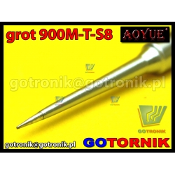 Grot 900M-T-S8 do stacji lutowniczych produkcji Zhaoxin/ Aoyue / PT / WEP / Yihua /