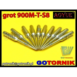 Grot 900M-T-S8 do stacji lutowniczych produkcji Zhaoxin/ Aoyue / PT / WEP / Yihua /