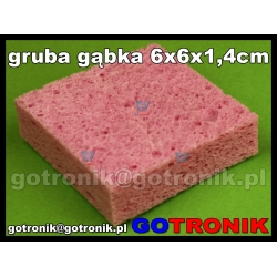 Gruba gąbka 6 x 6 x 1,4 cm do czyszczenia grotów