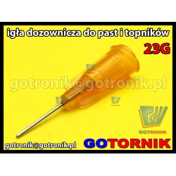 Igła dozownicza do do past, fluxów, topników 23G