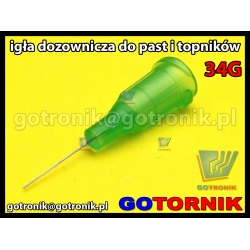 Igła dozownicza do do past, fluxów, topników 34G