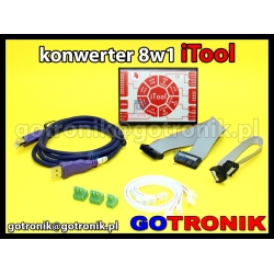 iTool - multi konwerter 8w1 z USB na UART, USB Blaster, RS485, RS232, zasilacz 5V, zasilacz 3,3V, ARM JTAG, ARM SWD