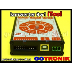 iTool - multi konwerter 8w1 z USB na UART, USB Blaster, RS485, RS232, zasilacz 5V, zasilacz 3,3V, ARM JTAG, ARM SWD