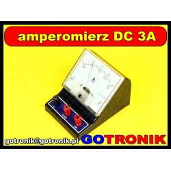 Amperomierz analogowy szkolny DC do 3A