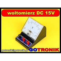 Woltomierz analogowy szkolny DC do 15V