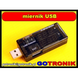 Miernik napięcia i prądu USB Keweisi KWS-10VA