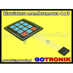 Klawiatura membranowa 4x3 = 12 przycisków