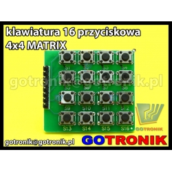 Moduł klawiatury 16 przyciskowej 4x4 MATRIX