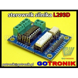 Moduł sterownika silnika krokowego L293D z optoizolacją