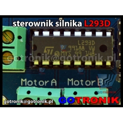 Moduł sterownika silnika krokowego L293D z optoizolacją