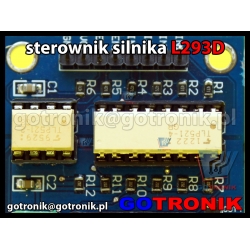 Moduł sterownika silnika krokowego L293D z optoizolacją