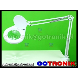 Lampa z lupą 8D 22W przykręcana do blatu 8066D2-7C