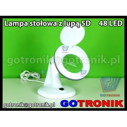 Lampa z lupą 5D (5 dioptrii) 48 LED NAR0460