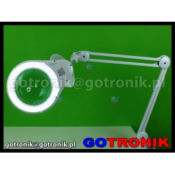 Lampa z lupą 5D 108 LED przykręcana do blatu