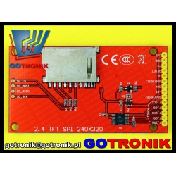 Wyświetlacz LCD TFT przekątna 2.4