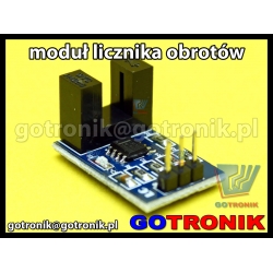 Moduł fotoelektrycznego licznika prędkości obrotowej - detektor szczelinowy